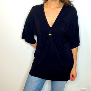 Trina Turk black jersey tunic